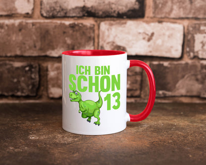 13. Geburtstag | 13 Jahre Dino Dinosaurier Humor Geschenkidee Tasse