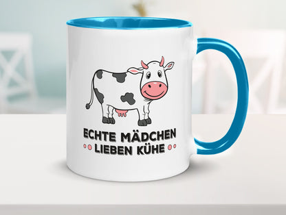 Echte mädchen lieben Kühe | Farm Farmer Bauer lustiger Spruch Geschenk Humor