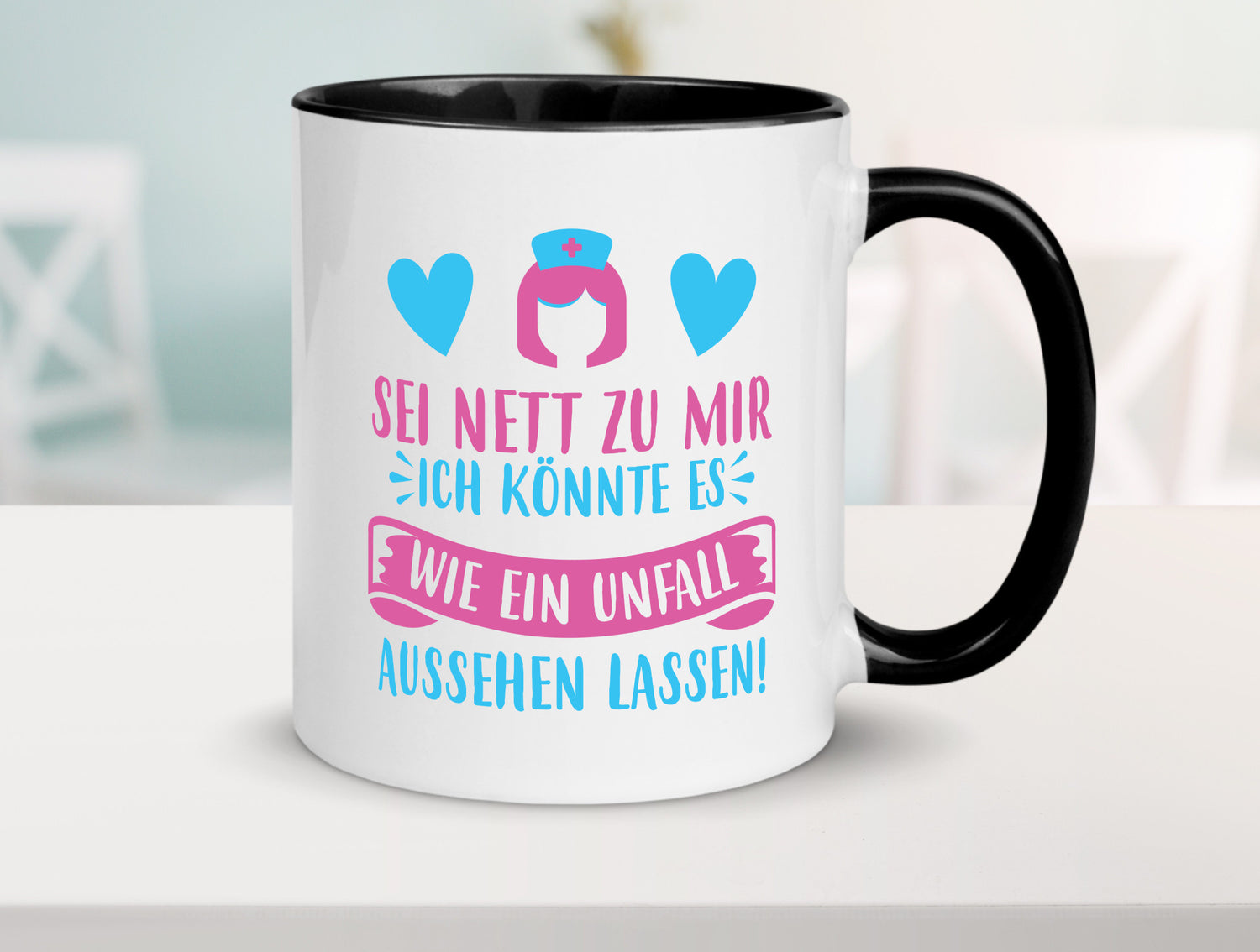 Sei nett, könnte wie ein Unfall aussehen | Kopf lustiger Spruch Geschenk Humor
