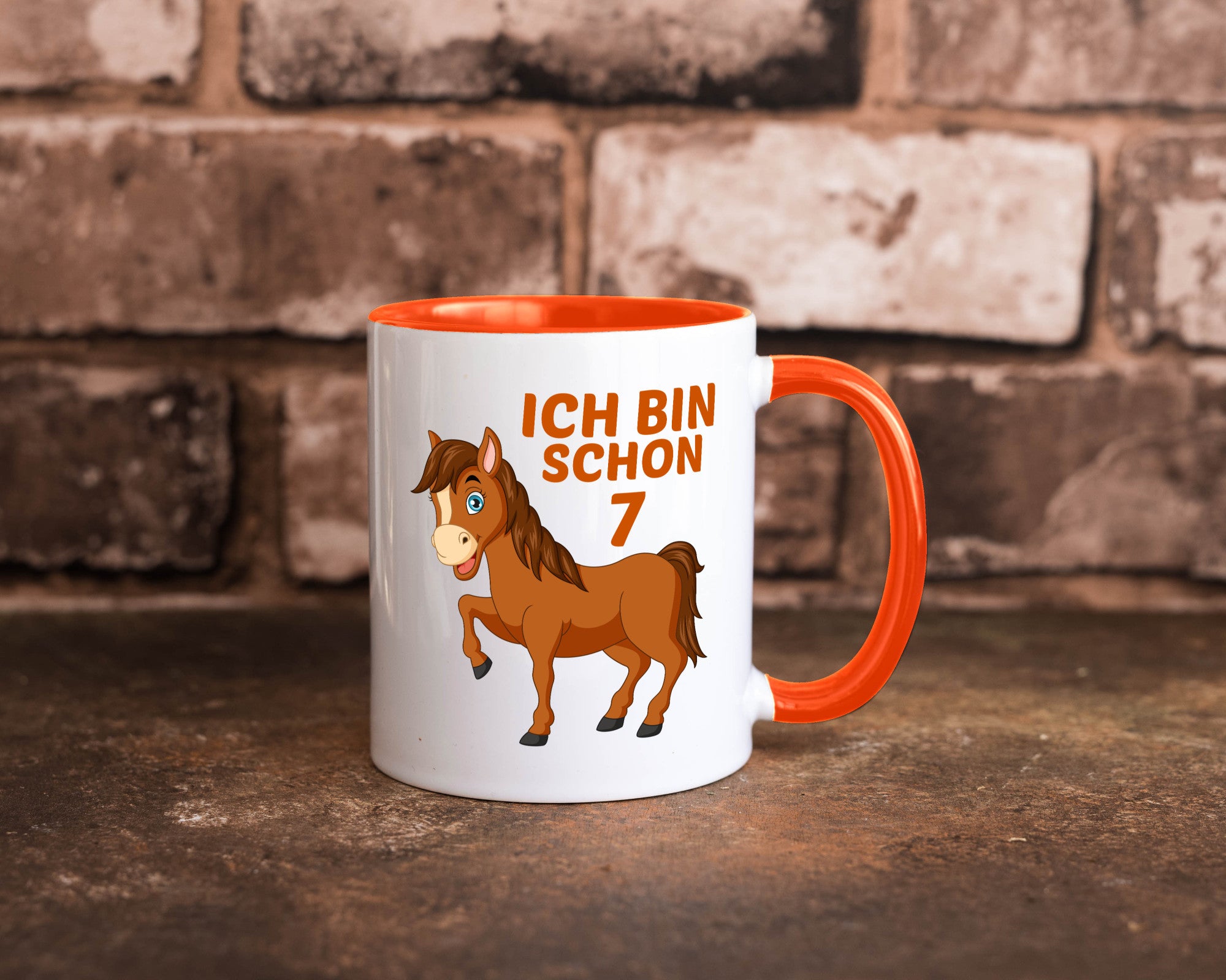 7. Geburtstag | Ich bin schon 7 Pferde Pony Humor Geschenkidee Tasse