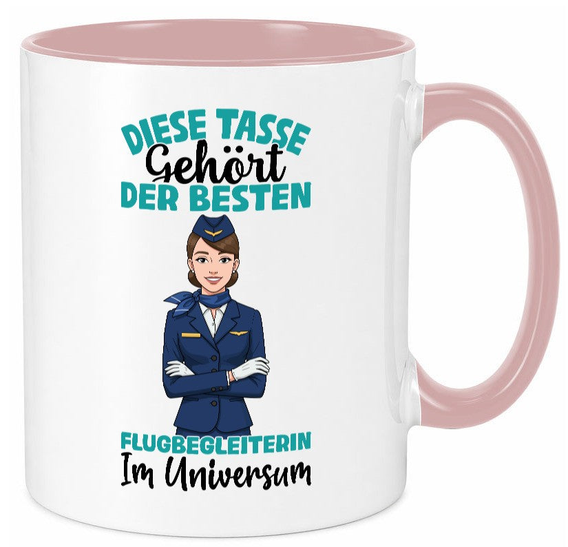 Im Universum: Flugbegleiterin | Stewardess Flughafen lustig Humor Geschenkidee Tasse