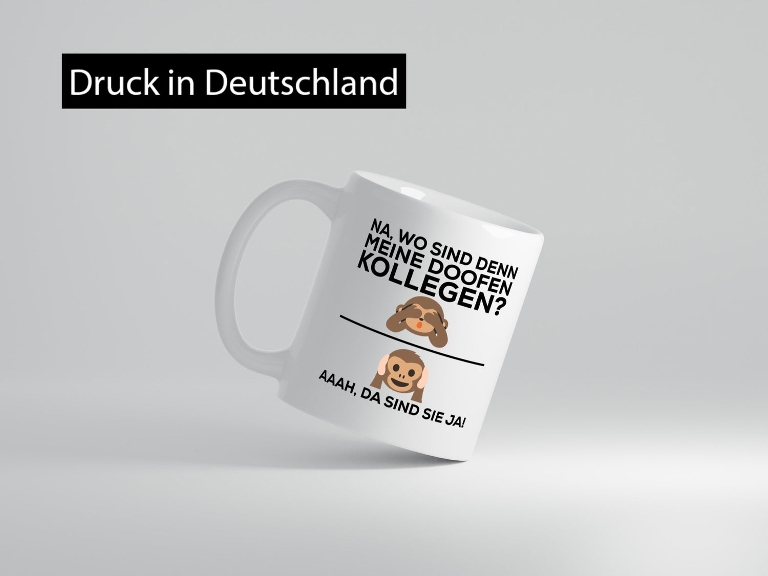 Doofe Kollegen | Bürotasse lustig Affe Arbeitsplatz Geschenkidee Arbeit Büro