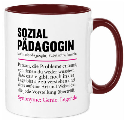 Sozialpädagogin | Spruch lustig Humor Pädagogin v2 Geschenkidee Geschenk Tasse