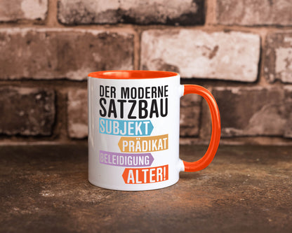 Moderner Satzbau | Lehrer Lehrerin Kollege lustig Arbeit Kollegen Büro Geschenk