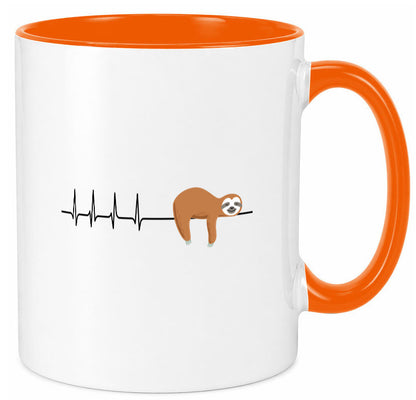 Herzschlag Faultier | Faulheit Morgenmuffel faul Humor Tierliebhaber