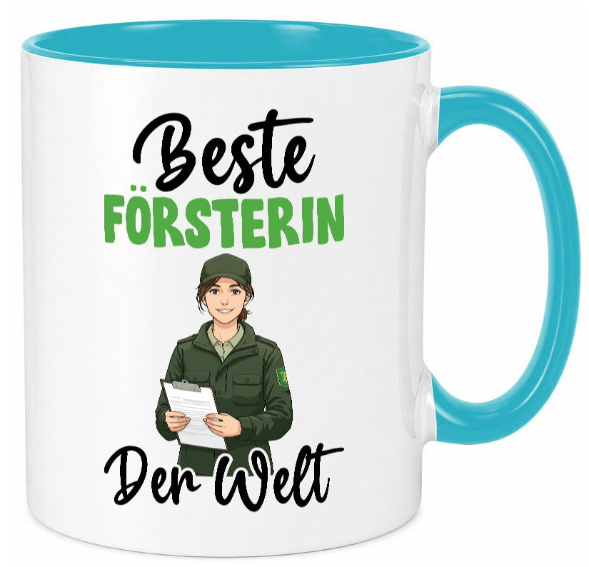 Beste Försterin | Forst Arbeit v2 lustiger Spruch Geschenk Kollegen Büro Tasse