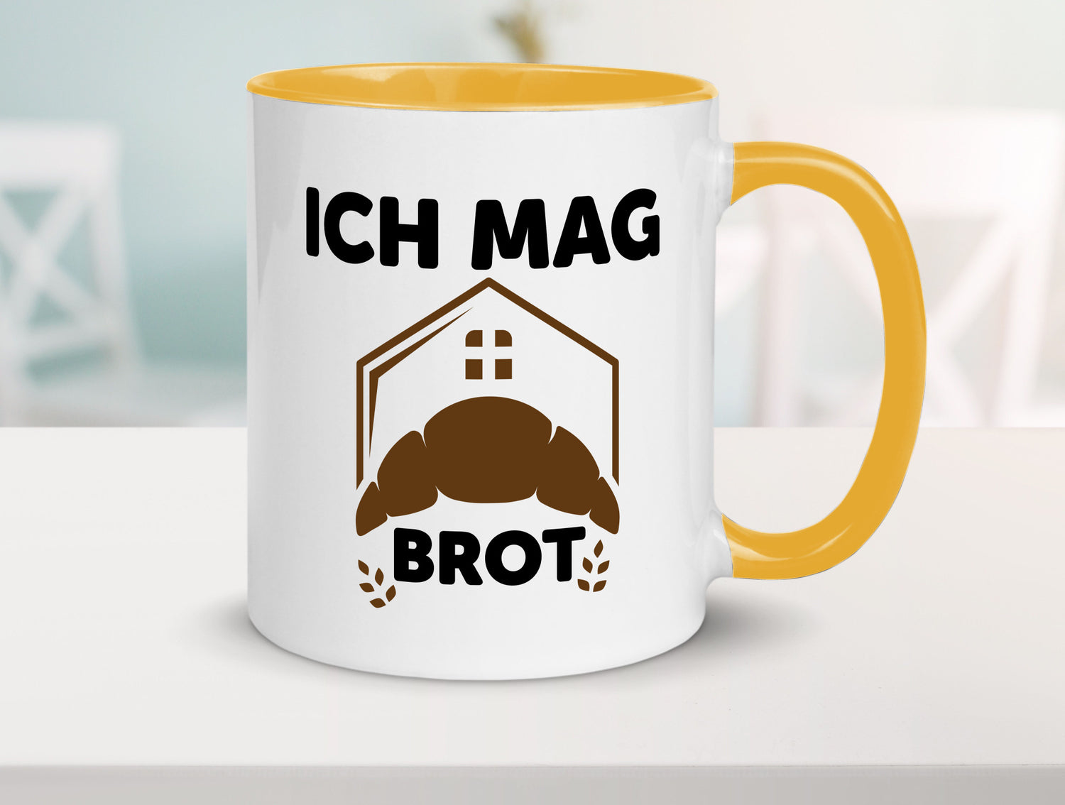 Ich mag Brot | Bäcker backen lustiger Spruch Geschenk Humor Geschenkidee Tasse