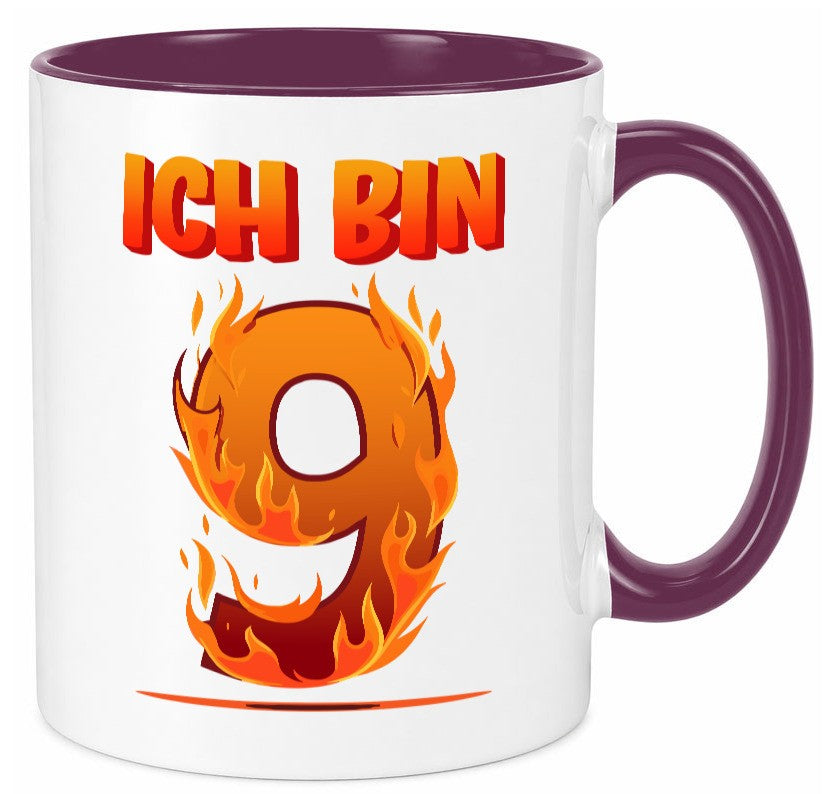 9. Geburtstag | 9 Jahre Drache lustiger Spruch Geschenk Geschenkidee Tasse