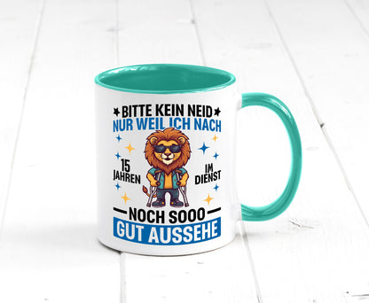 15 Jahre im Dienst | Arbeitsjubiläum Arbeit lustig Kollegen Büro Geschenk Tasse