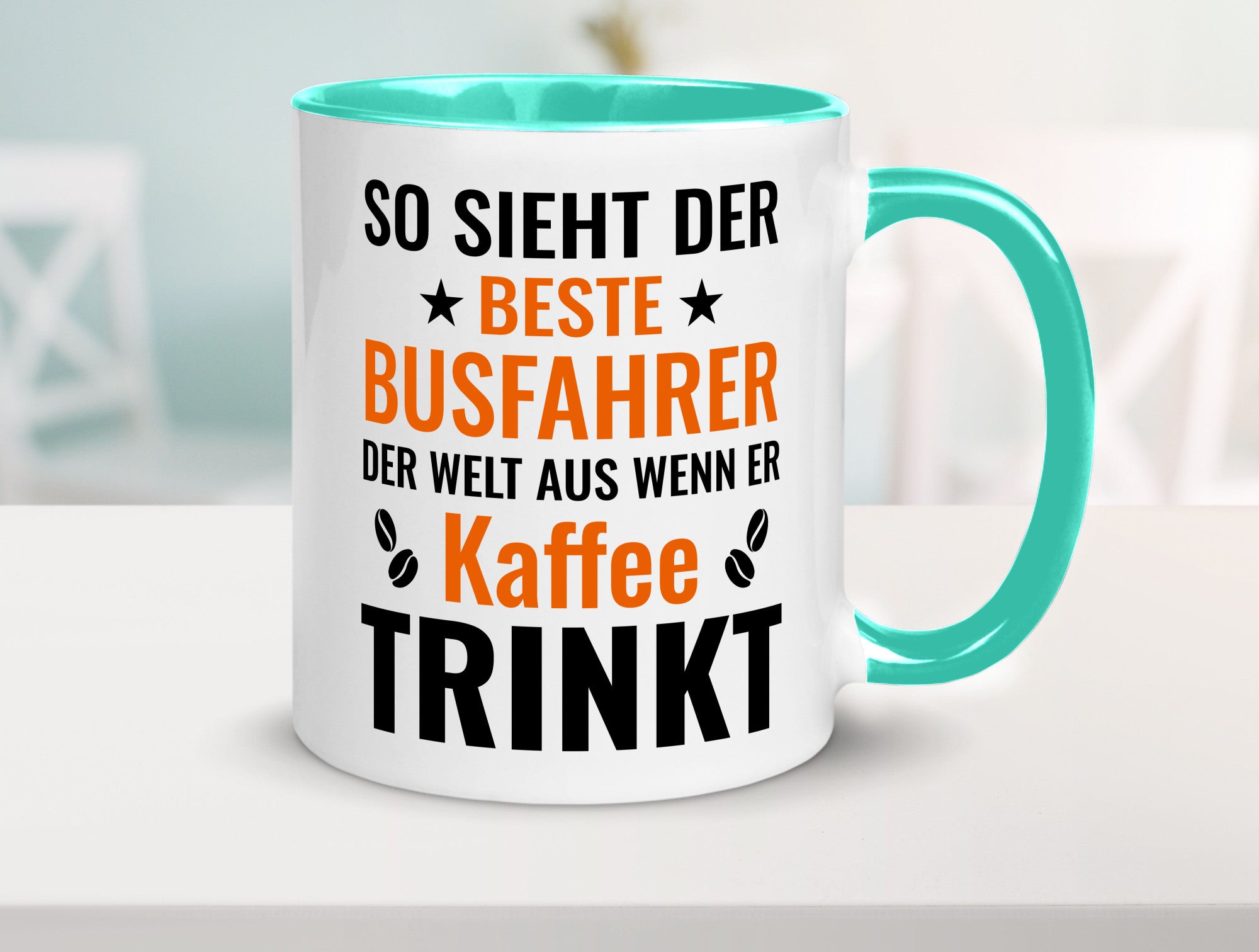 Kaffee trinkt: Busfahrer | Berufsfahrer Fahrer Geschenk Arbeit Kollegen Büro