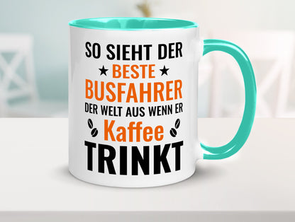 Kaffee trinkt: Busfahrer | Berufsfahrer Fahrer Geschenk Arbeit Kollegen Büro