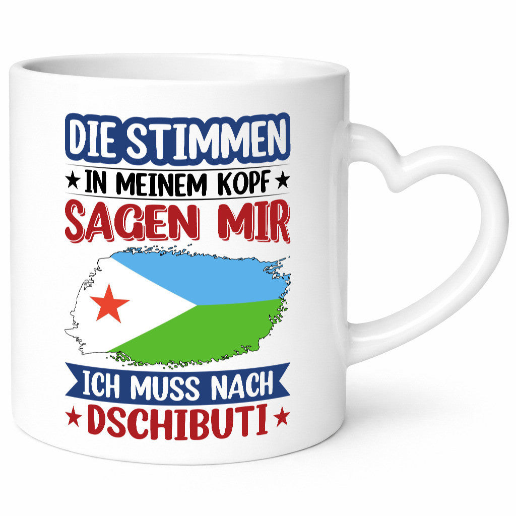 Dschibuti | Urlaub Stimmen in meinem Kopf Traumland Humor Geschenkidee Tasse