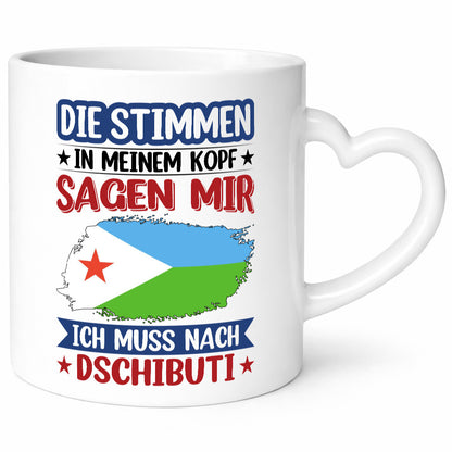 Dschibuti | Urlaub Stimmen in meinem Kopf Traumland Humor Geschenkidee Tasse