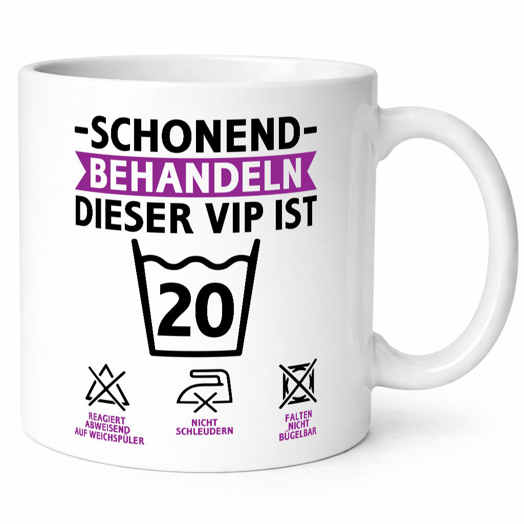 20 Geburtstag | schonend behandeln Jahre v2 Geschenkidee Humor Tasse