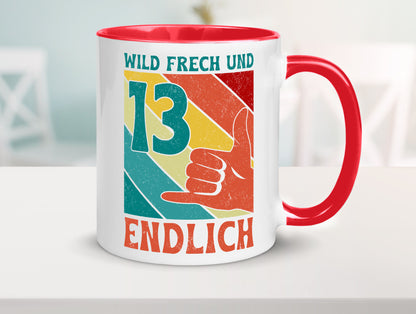 13. Geburtstag | 13 Jahre Wild und Frech Humor Geschenkidee Tasse