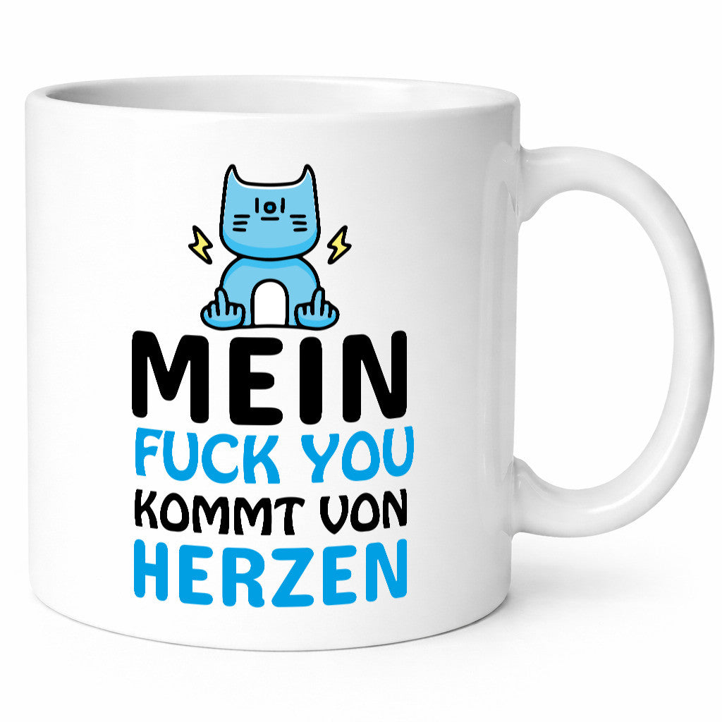 Kommt von Herzen Humor Geschenkidee Tasse