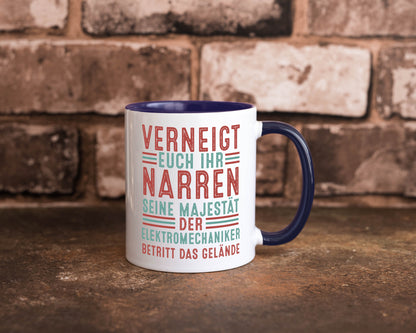 Verneigt euch: Elektromechaniker | Mechaniker v2 Geschenkidee Humor Tasse