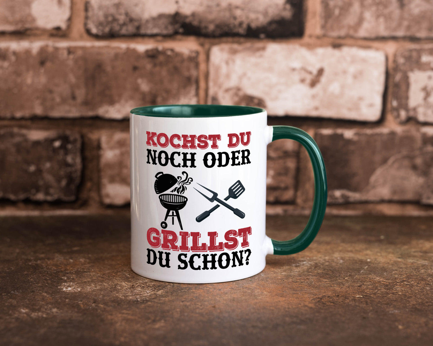 Grillst du schon? | Spruch Tasse Grillen Männer Geschenkidee Humor
