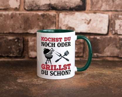 Grillst du schon? | Spruch Tasse Grillen Männer Geschenkidee Humor