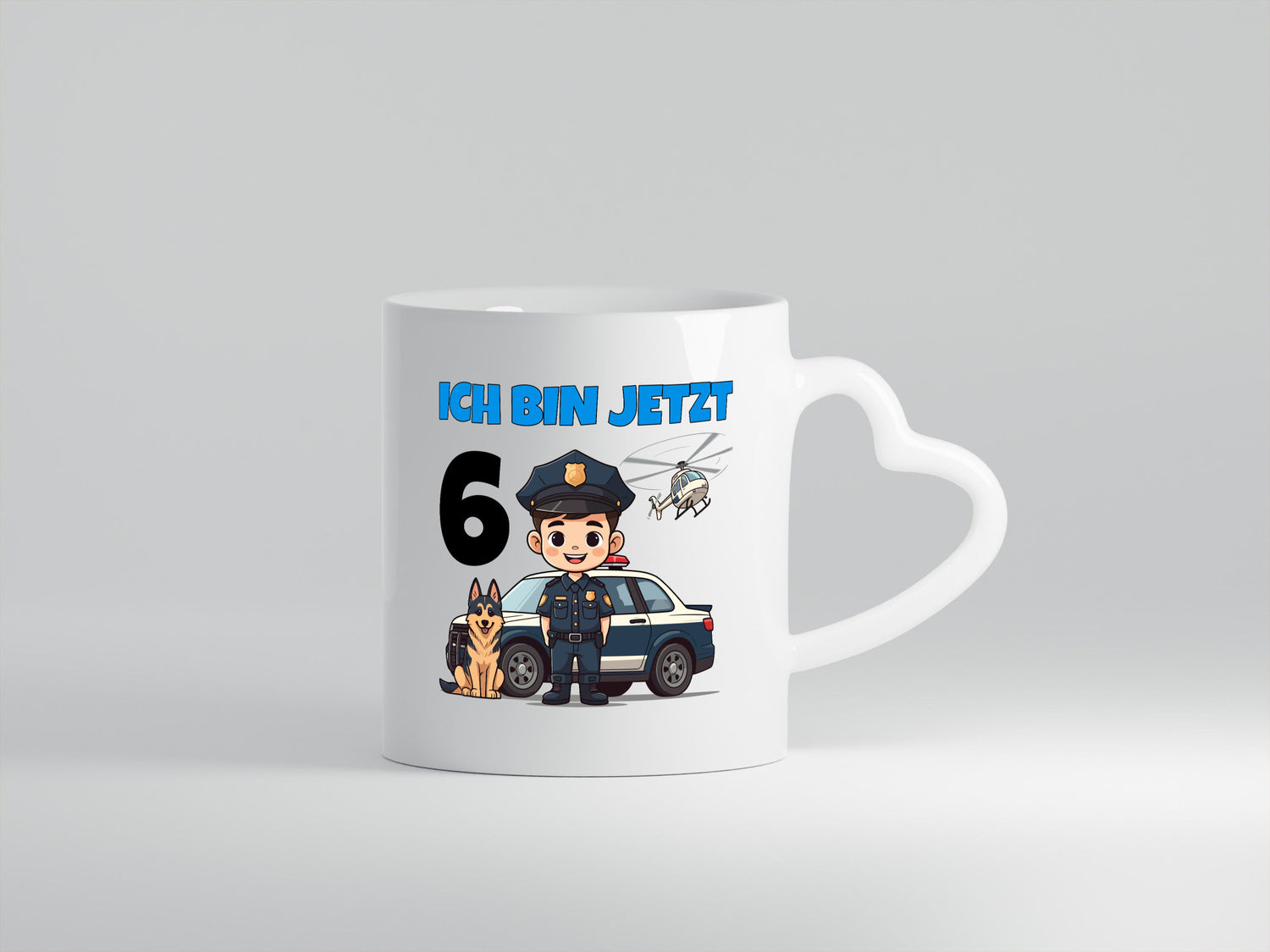 6. Geburtstag | 6 Jahre Polizei Kind Polizeiauto Humor Geschenkidee Tasse