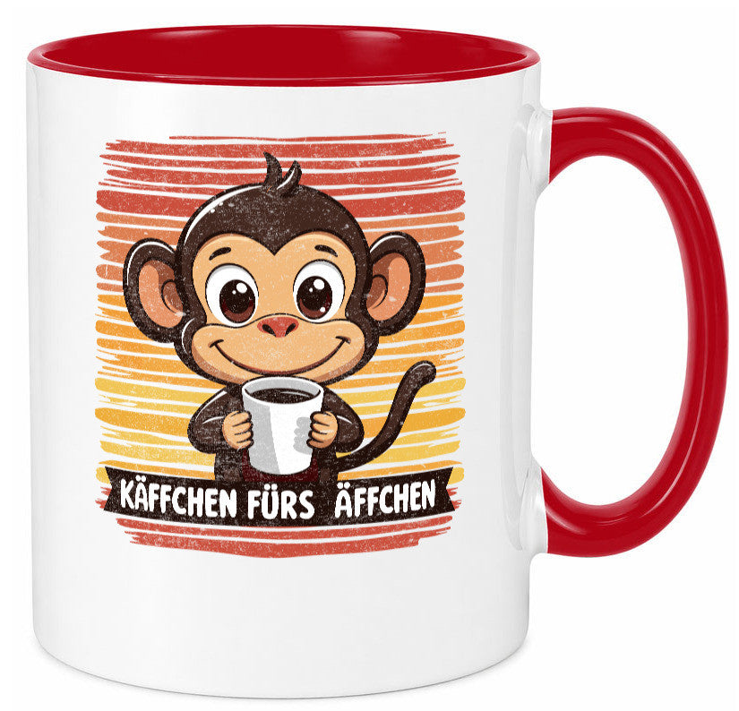Käffchen fürs Ã„ffchen | Kaffeetrinker Affe v2 lustiger Spruch Geschenk Humor Tasse