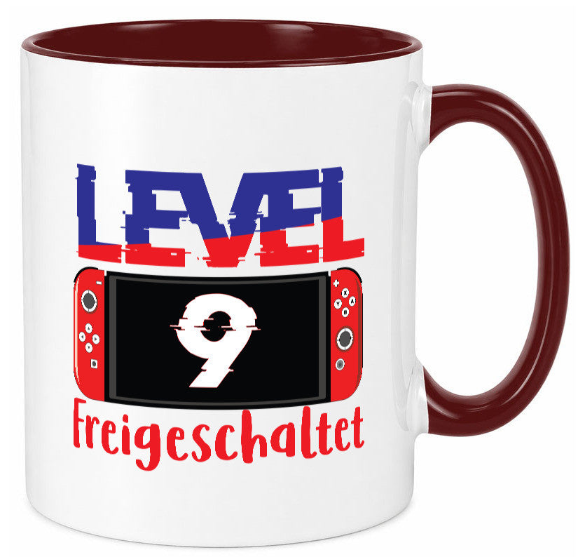 Level 9 Freigeschaltet | 9. Geburtstag Zocker Gamer Humor Geschenkidee Tasse