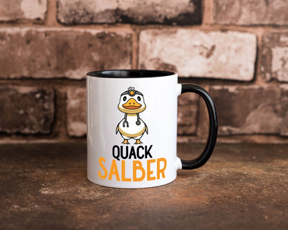 Quacksalber | witzige Ente Comic Arzt Ãrztin v2 Geschenkidee Humor Tasse