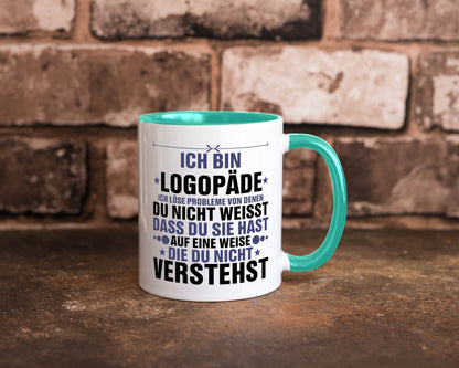 Löse Probleme: Logopäde | Sprachtherapie v2 Geschenkidee Humor Tasse