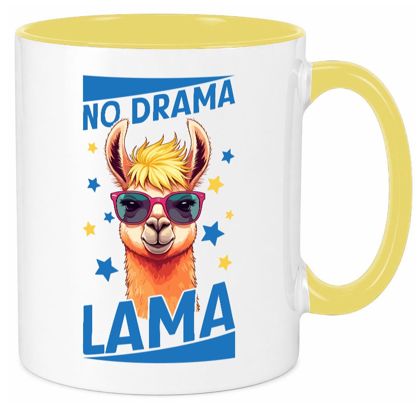 No Drama Lama | Alpaka mit Sonnenbrille Geschenk Humor Geschenkidee lustiger Tasse