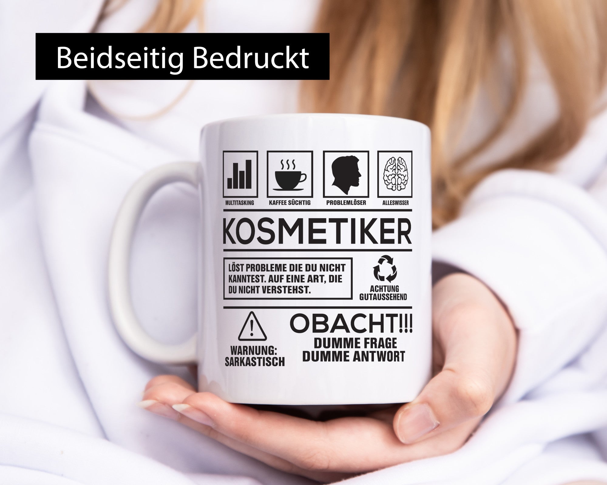 Achtung Probleme Kosmetiker | Kosmetik Stylist Visagist lustig Humor