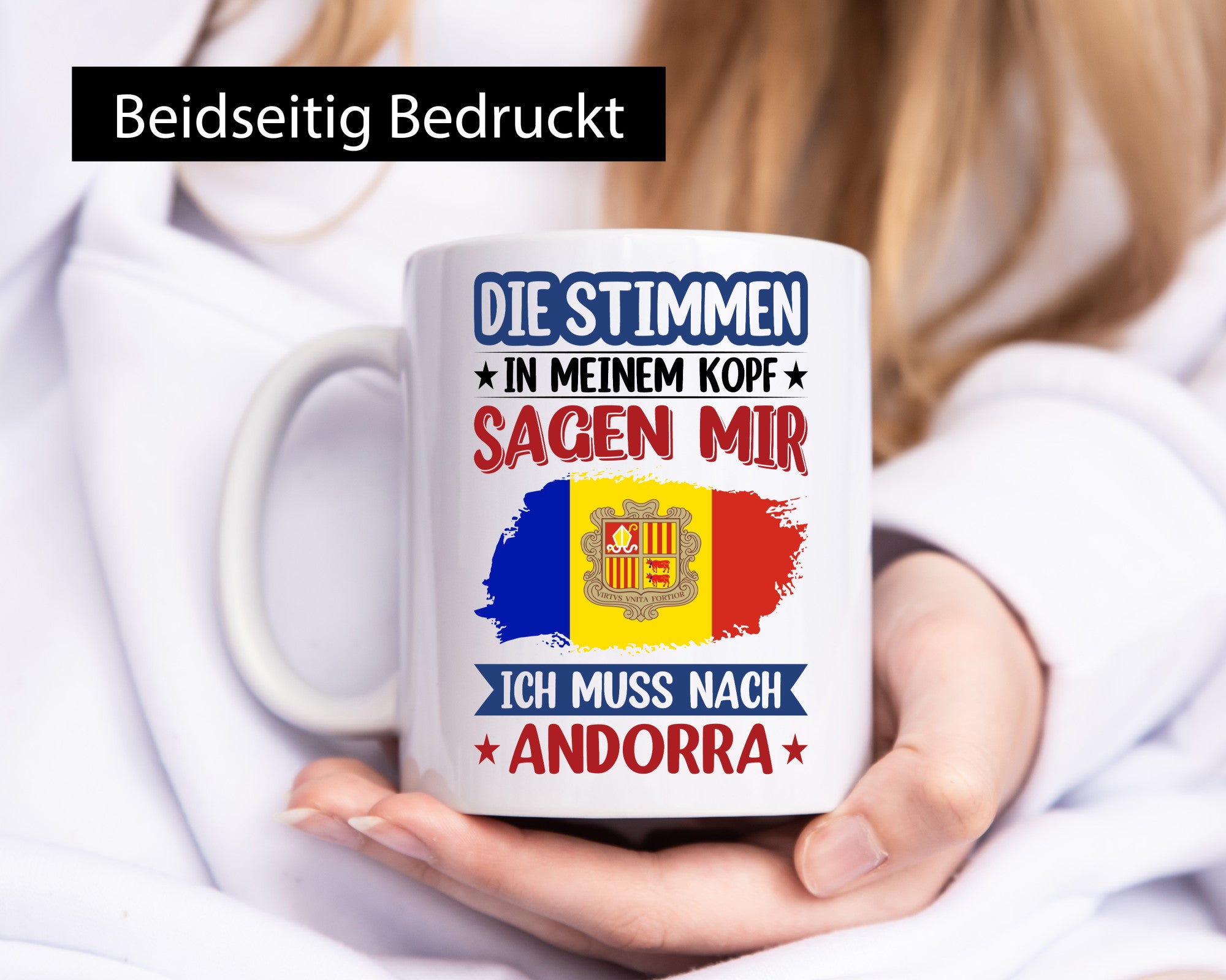 Andorra | Urlaub Stimmen in meinem Kopf Traumland Geschenkidee Humor Tasse