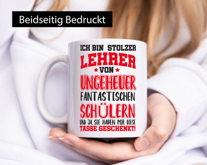 Stolzer Lehrer | Beruf Tasse Schüler Humor Schule lustig Arbeit Kollegen Büro