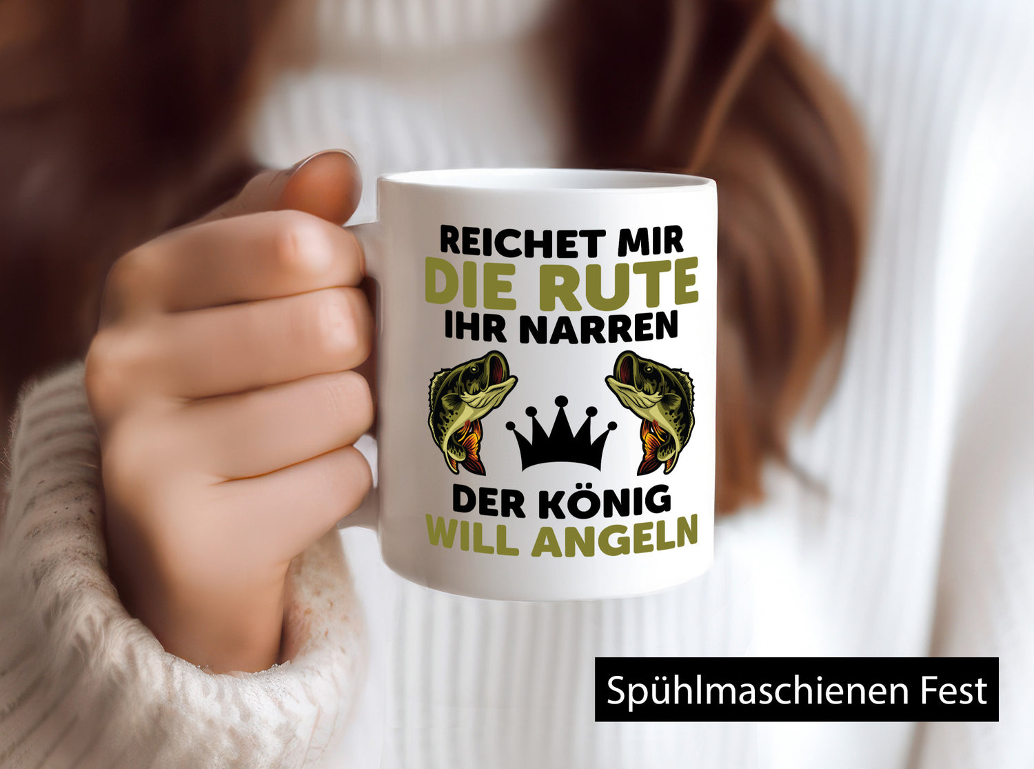 Reicht mir die rute ihr Narren | Angeln Fische Humor Geschenkidee Tasse