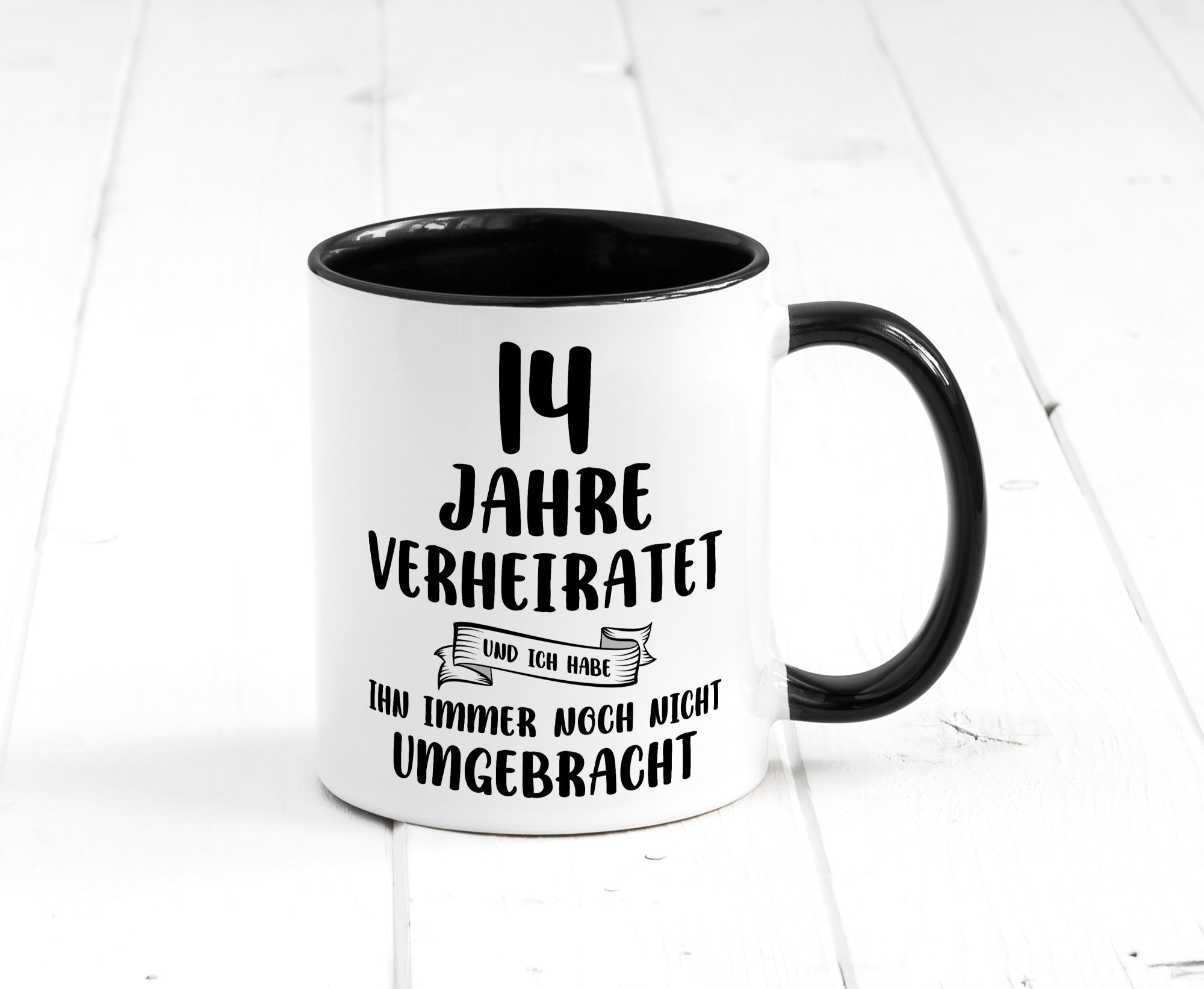 14 Jahre Verheiratet, immer noch am Leben! lustig Humor Geschenkidee Geschenk