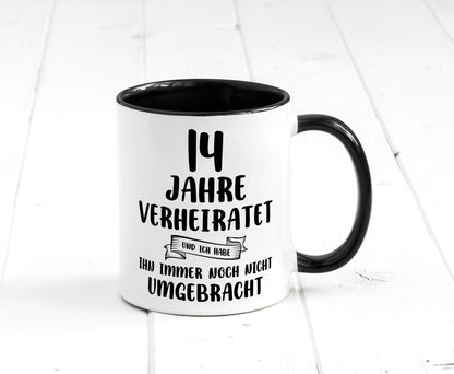 14 Jahre Verheiratet, immer noch am Leben! lustig Humor Geschenkidee Geschenk