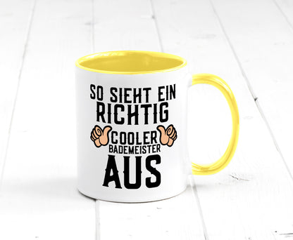 Richtig cooler Bademeister | Daumen hoch Schwimmbad lustig Humor Geschenkidee