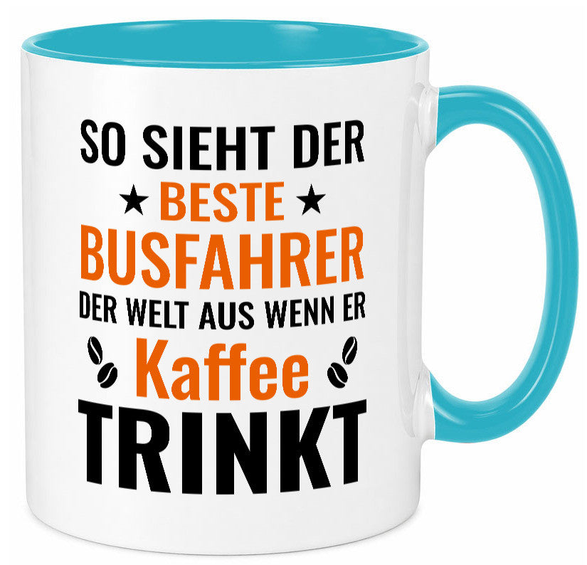 Kaffee trinkt: Busfahrer | Berufsfahrer Fahrer Geschenk Arbeit Kollegen Büro