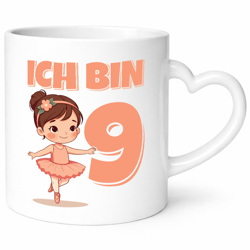 9 Geburtstag | Jahre Ballerina Mädchen Ballet Humor Geschenkidee Tasse