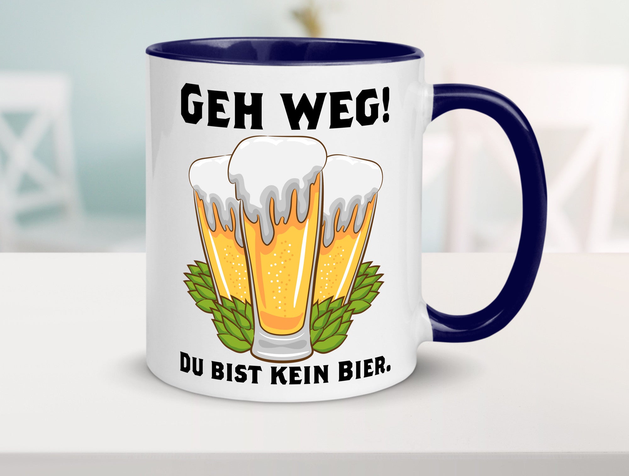 Geh weg du bist kein Bier | bierliebhaber v2 Humor Geschenkidee Tasse