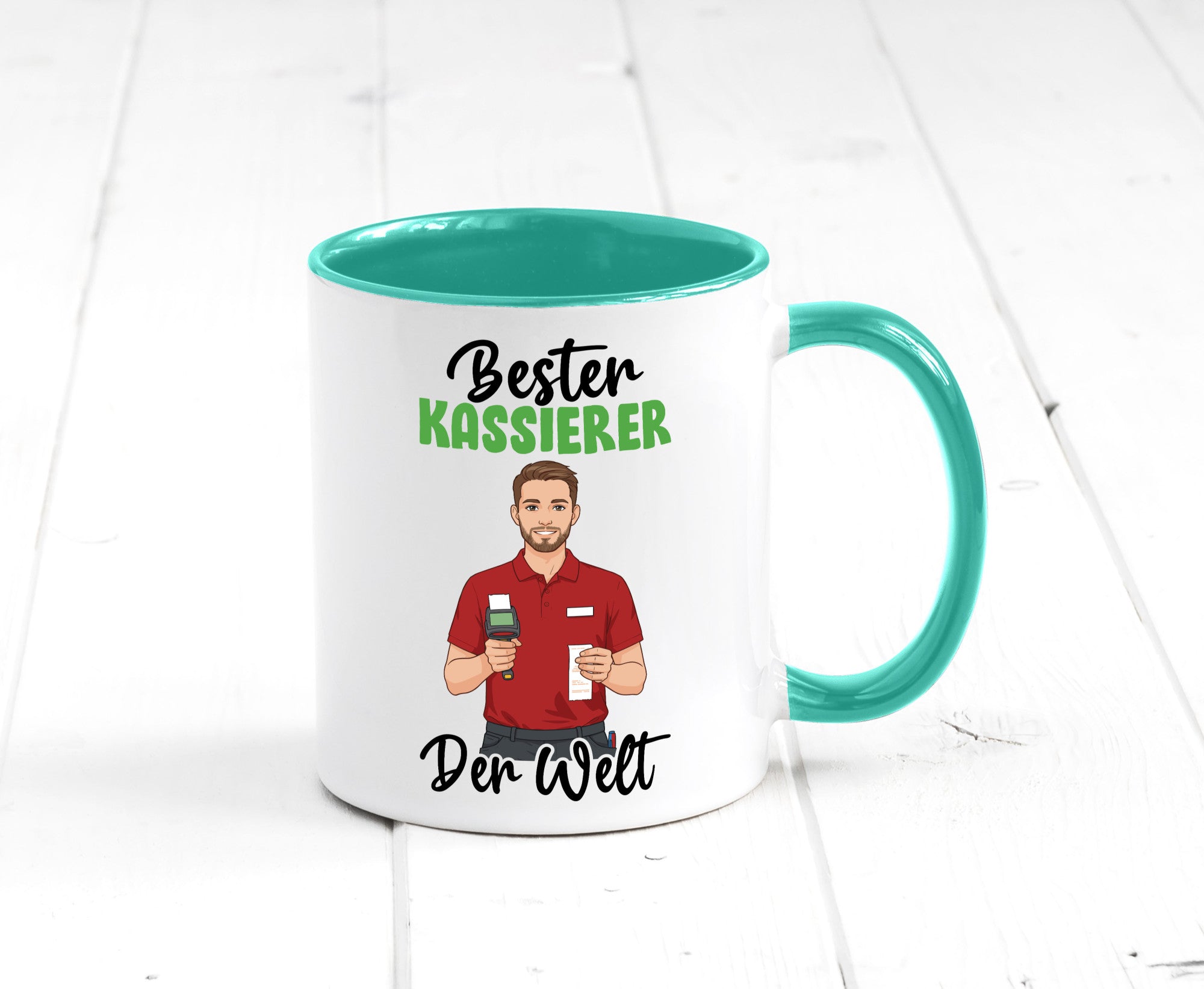 Bester Kassierer v2 Geschenkidee Humor Tasse
