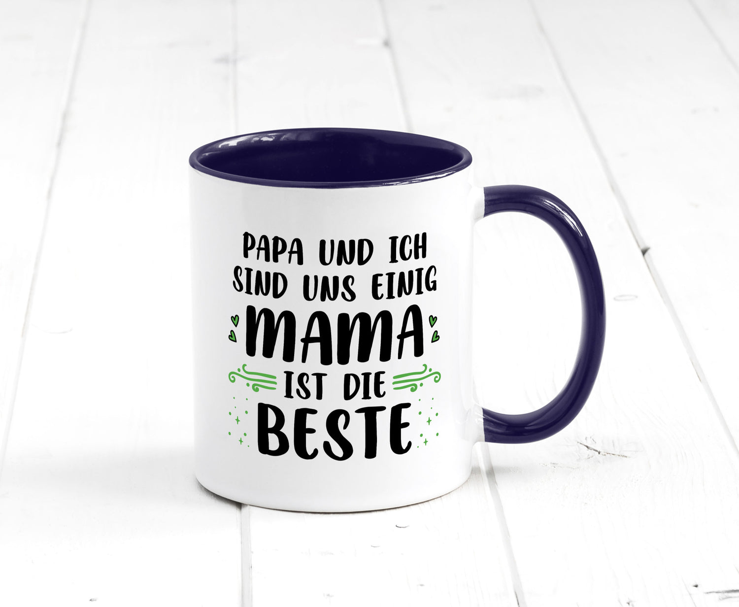 Papa und ich sind uns einige Mama ist die beste | Muttertag Geschenk Familie