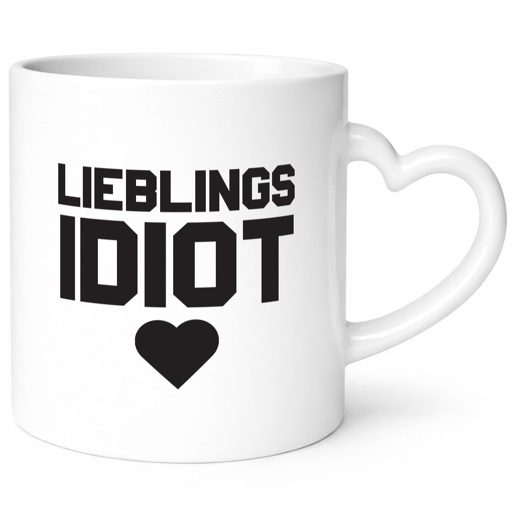 Lieblingsidiot | Tasse schwarz weiß Freund Freundin lustiger Spruch Geschenk