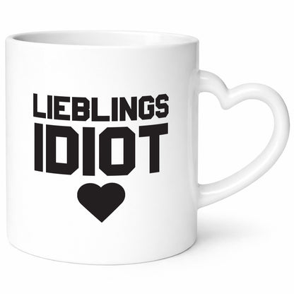 Lieblingsidiot | Tasse schwarz weiß Freund Freundin lustiger Spruch Geschenk