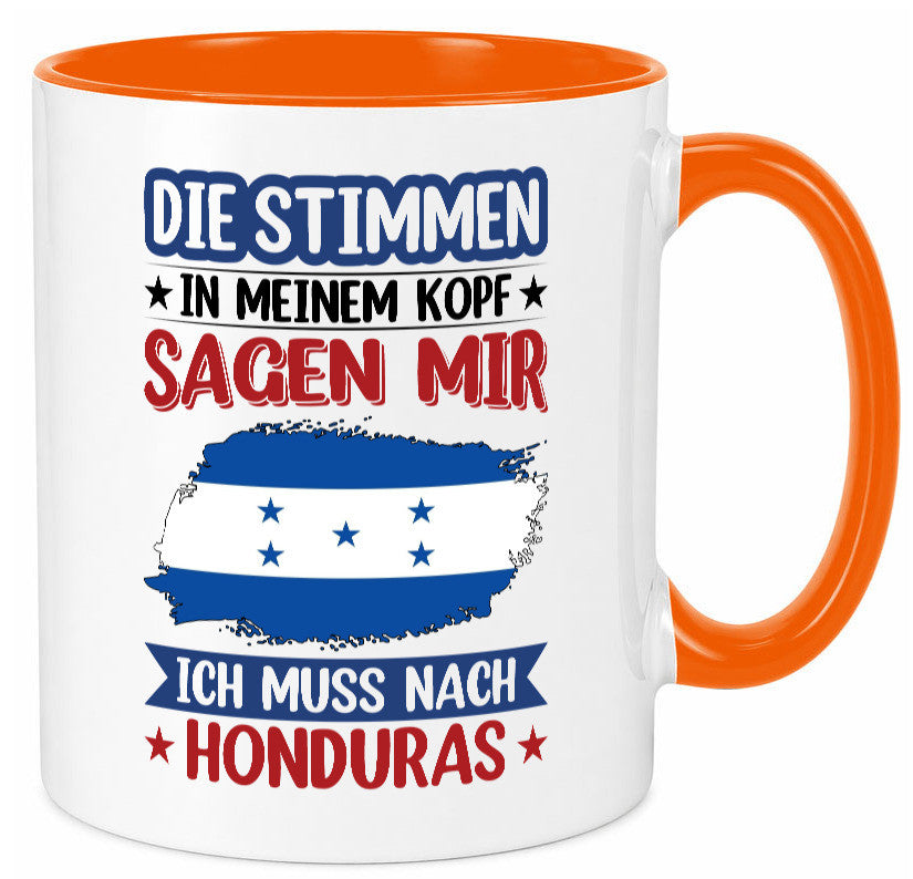 Honduras | Urlaub Stimmen in meinem Kopf Traumland Geschenkidee Humor Tasse