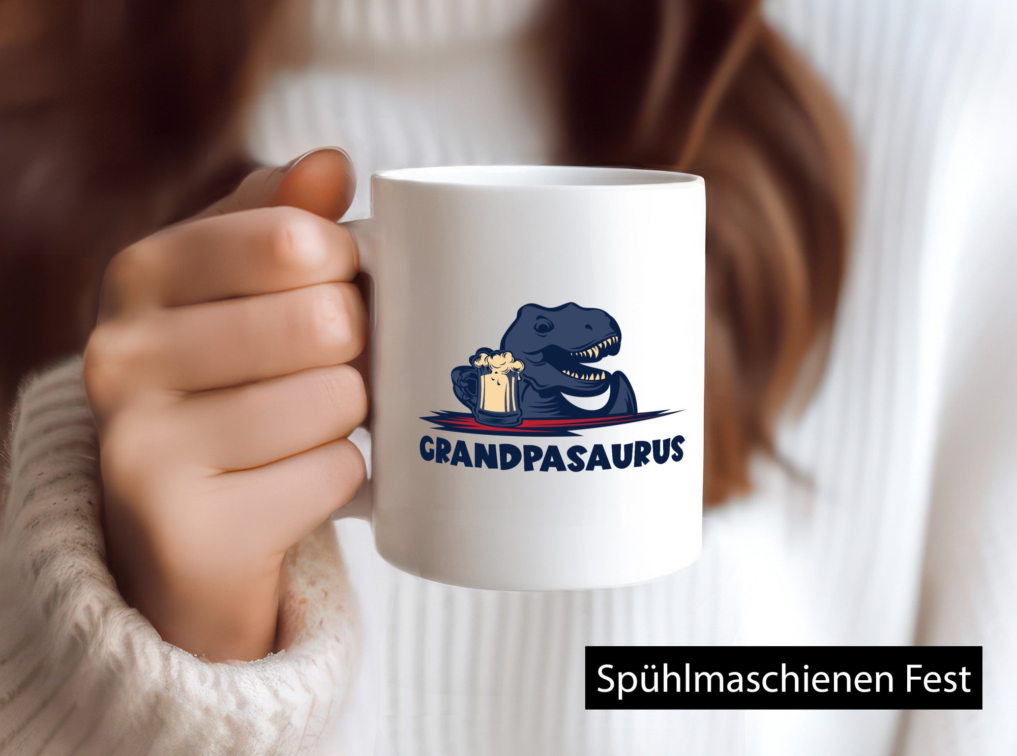 Grandpasaurus | Dinosaurier Bierkrug lustig Humor Geschenkidee Geschenk Tasse