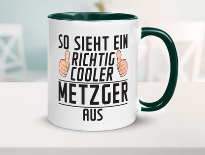Richtig Cooler Metzger | Fleischer Metzgerei Geschenk Humor Geschenkidee Tasse