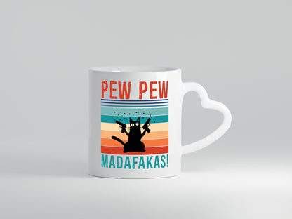 Pew Madafakas | verrückte Katze mit Pistolen Meme lustiger Spruch Geschenk
