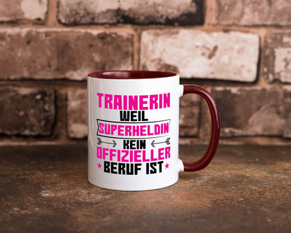 Superheldin Trainerin | Sportverein Humor Geschenkidee Tasse