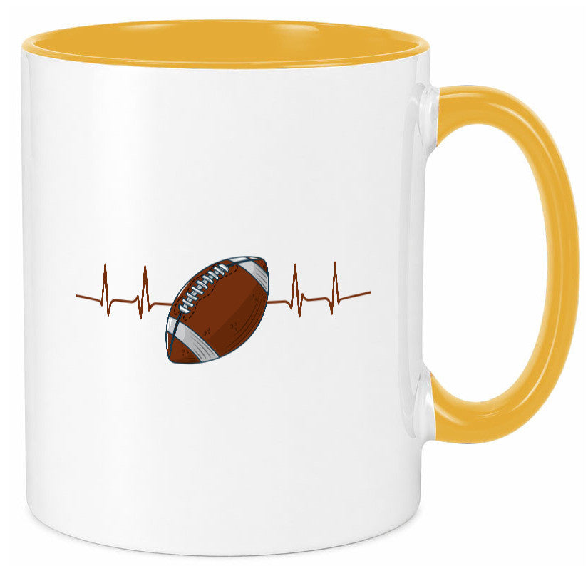 American Football Herzschlag | Footballer Superbowl Humor Geschenkidee Tasse