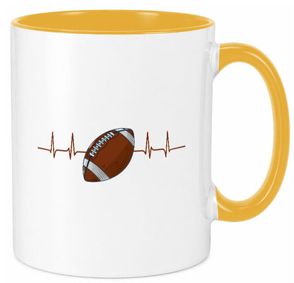 American Football Herzschlag | Footballer Superbowl Humor Geschenkidee Tasse